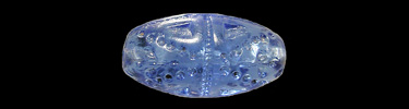 Image of a blue glass bead from the fort's collection